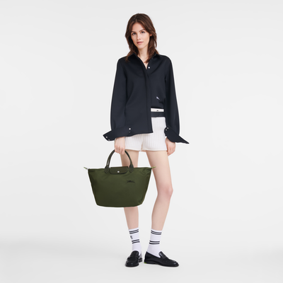 Le Pliage Green M 手提包 , 森林绿 - 再生帆布