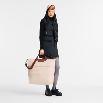 Le Pliage Original 可扩展旅行包 , 纸张白 - 再生帆布