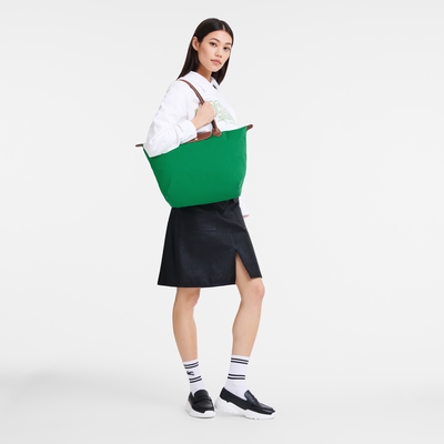 Le Pliage Original L 托特包 , 绿色 - 再生帆布