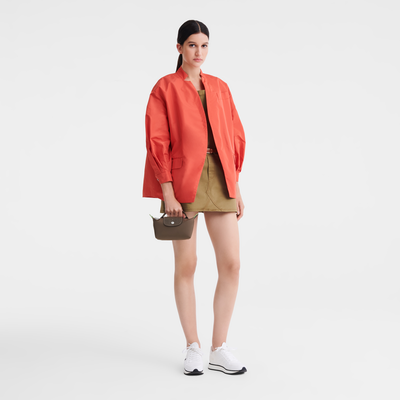 Le Pliage Green 化妆包 , 泥土色 - 再生帆布