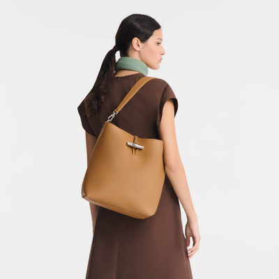 Le Roseau M Hobo 袋 , 胡桃色 - 皮革