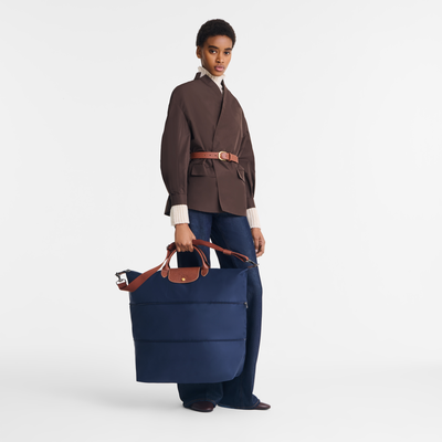 Le Pliage Original 可扩展旅行包 , 海军蓝色 - 再生帆布